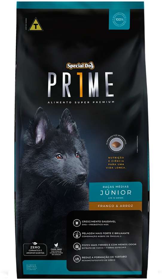 Ração Special Dog Prime Júnior para Cães Filhotes de Raças Médias - 20Kg