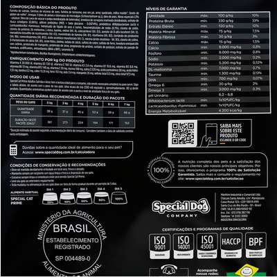 Ração Special Cat Prime Salmão e Arroz para Gatos Adultos