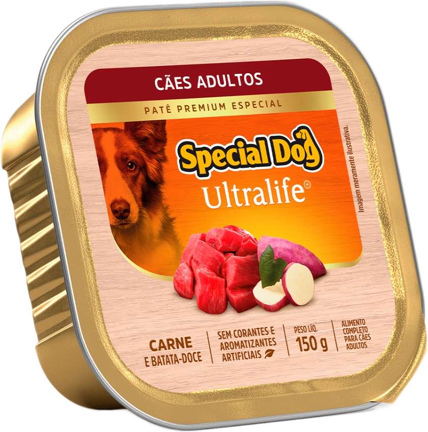 Ração Úmida Special Dog Patê Carne para Cães Adultos - 150 g