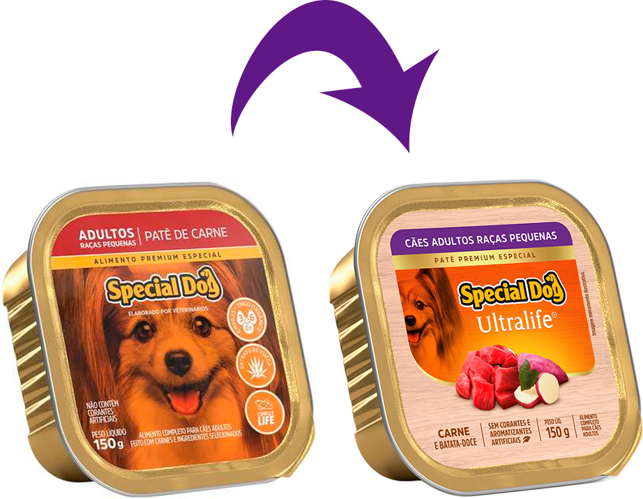 Ração Úmida Special Dog Patê Carne para Cães Adultos Raças Pequenas - 150 g