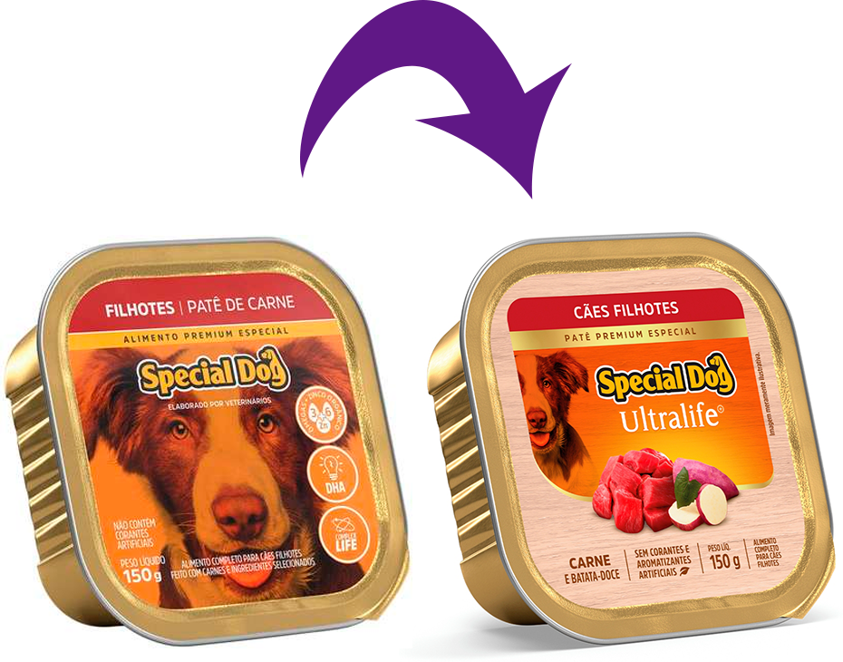 Ração Úmida Special Dog Patê Carne para Cães Filhotes - 150 g