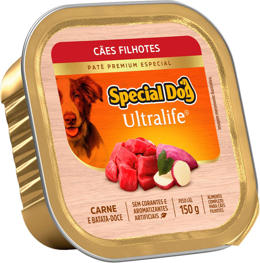 Ração Úmida Special Dog Patê Carne para Cães Filhotes - 150 g