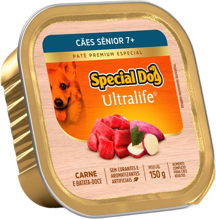 Ração Úmida Special Dog Patê Carne para Cães Sênior - 150 g