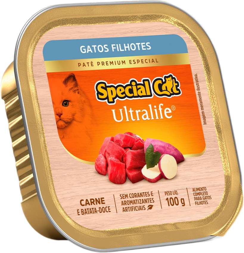 Ração Úmida Special Cat Patê Carne para Gatos Filhotes - 100 g