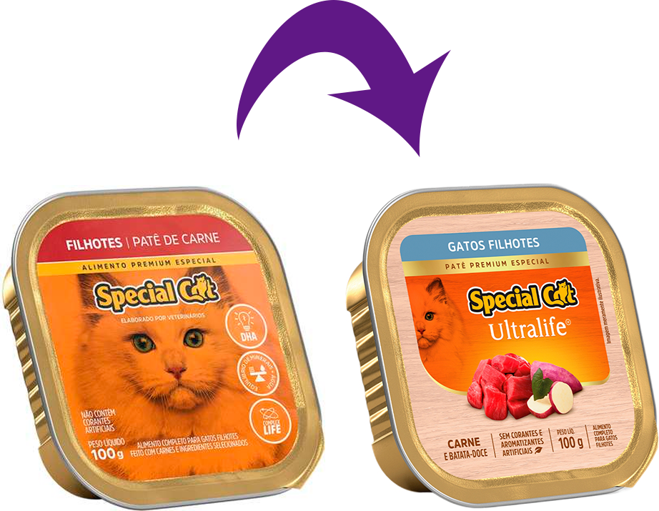Ração Úmida Special Cat Patê Carne para Gatos Filhotes - 100 g