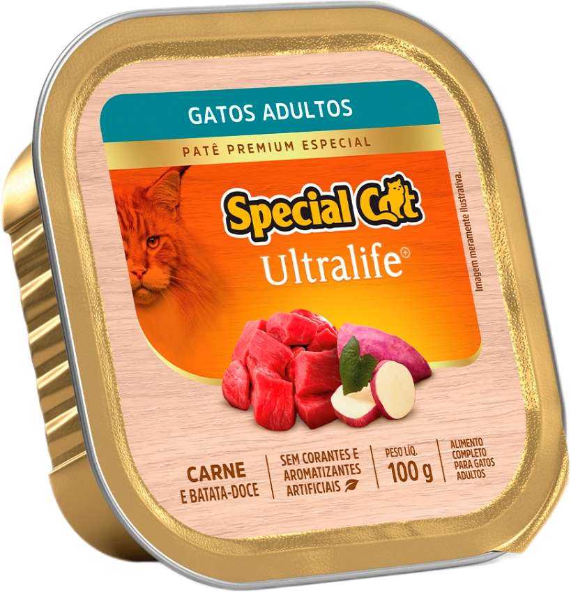 Ração Úmida Special Cat Patê Carne para Gatos Adultos - 100 g