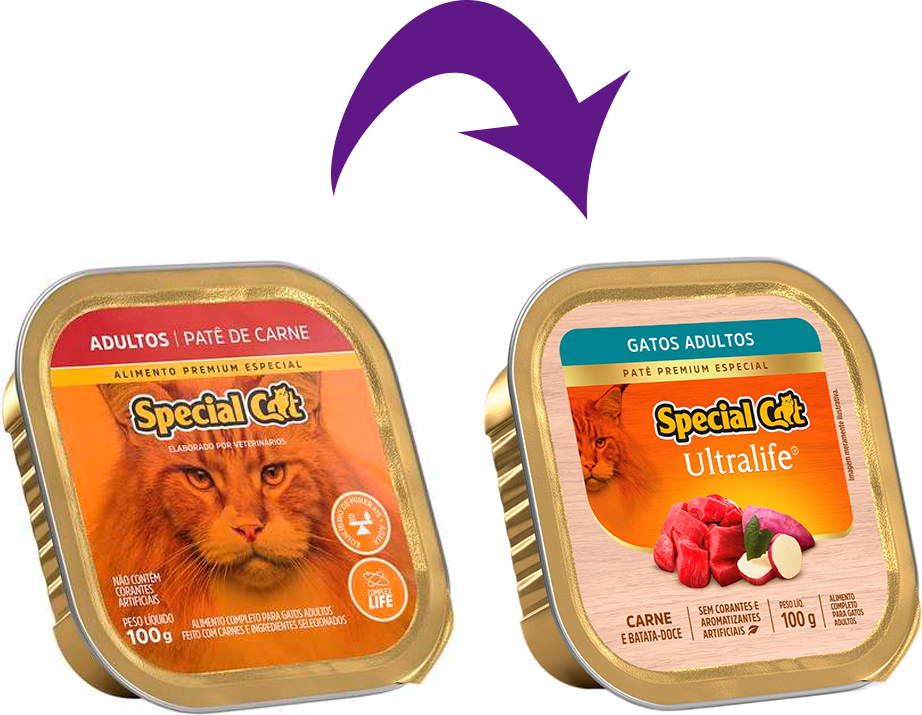 Ração Úmida Special Cat Patê Carne para Gatos Adultos - 100 g
