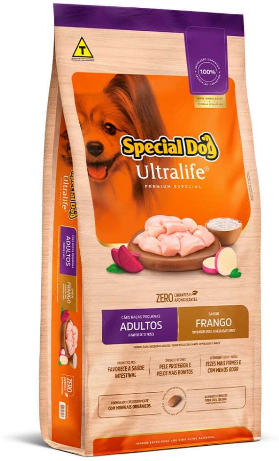 Ração Special Dog Ultralife Frango e Arroz para Cães Adultos Raças Pequenas - 20Kg