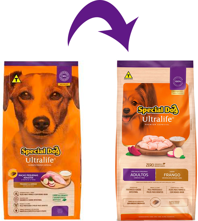 Ração Special Dog Ultralife Frango e Arroz para Cães Adultos Raças Pequenas - 20Kg