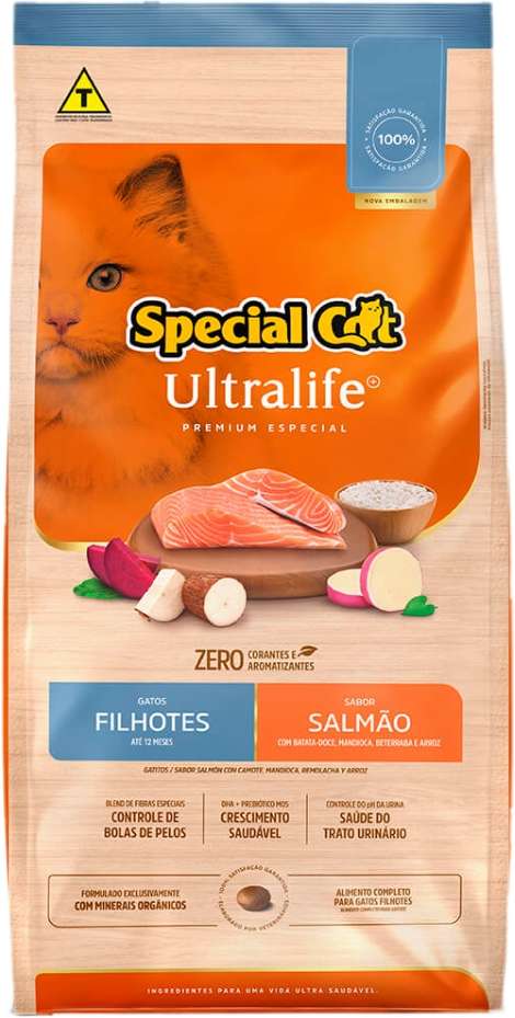 Ração Seca Special Cat Ultralife Salmão e Arroz para Gatos Filhotes - 3Kg