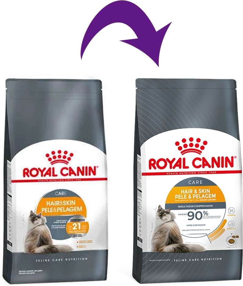 Ração Royal Canin Hair & Skin Care para Gatos Adultos - 1,5Kg