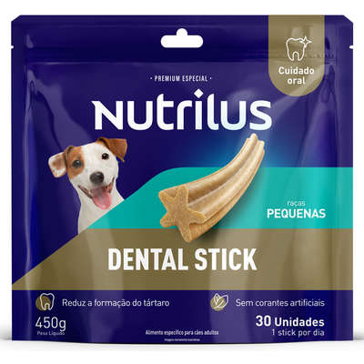 Petisco Nutrilus Dental Stick para Cães Adultos Porte Pequeno