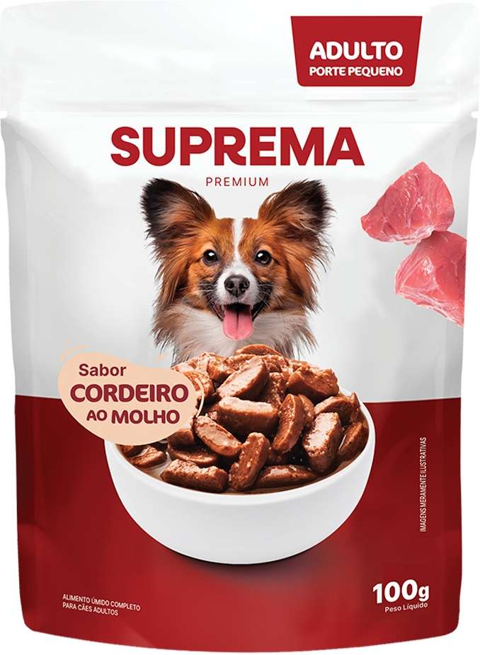 Ração Úmida Suprema Cordeiro ao Molho para Cães Adultos de Raças Pequenas - 100 g