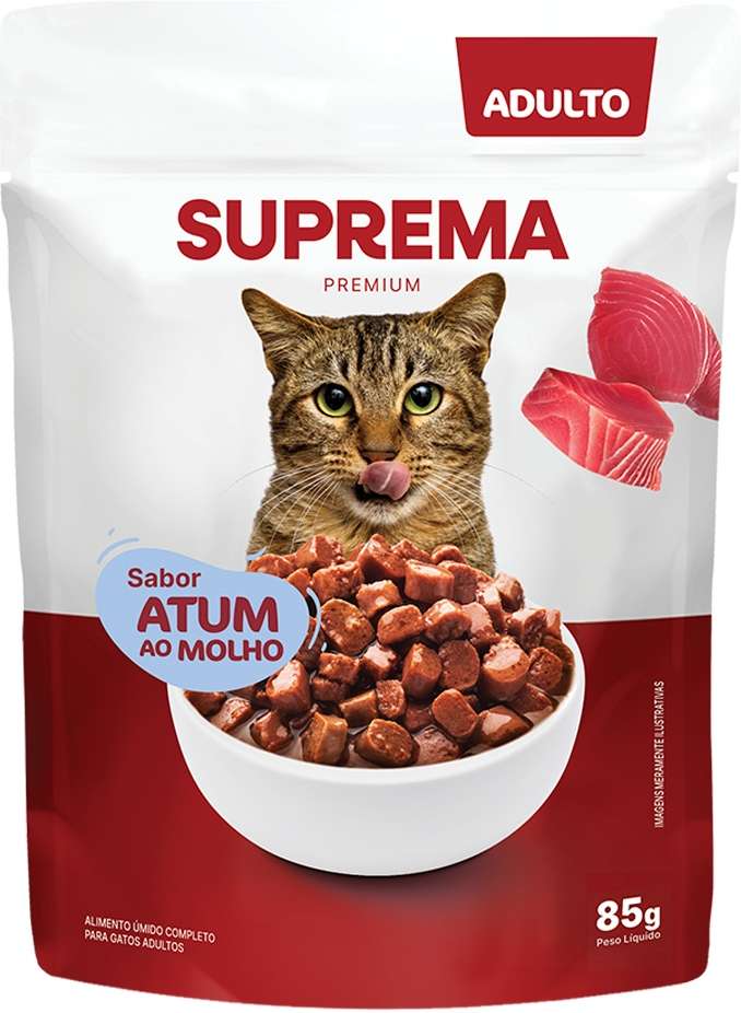 Ração Úmida Suprema Atum ao Molho para Gatos Adultos - 85 g