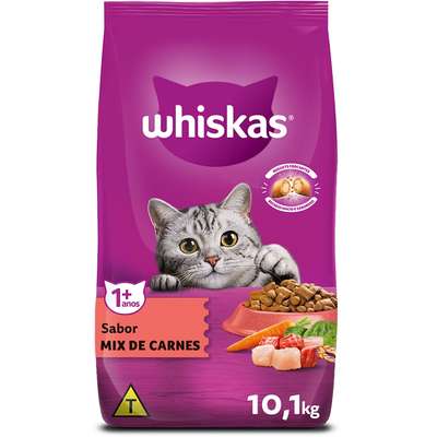 Ração Seca Whiskas Mix de Carnes para Gatos Adultos - 10,1 Kg