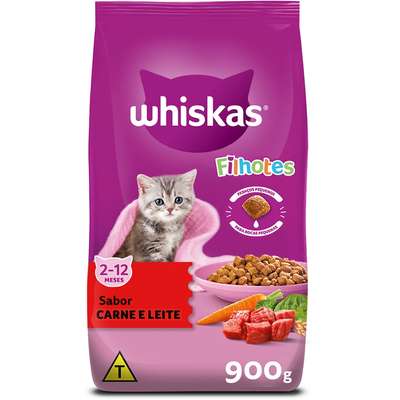 Ração Whiskas Carne e Leite para Gatos Filhotes