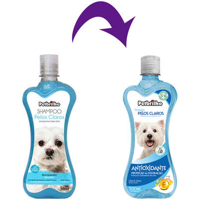 Shampoo Petbrilho Pelos Claros 500 mL