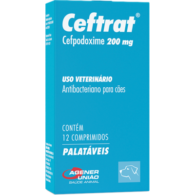 Antibacteriano Agener União Ceftrat para Cães 12 Comprimidos