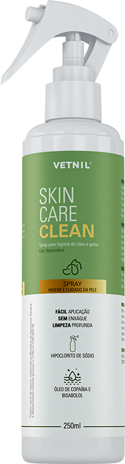 Spray Vetnil Skin Care Clean para Cães e Gatos - 250 mL