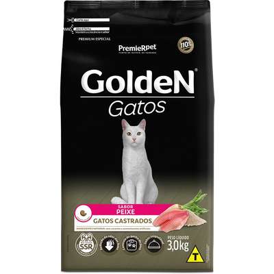 Ração Seca GoldeN Peixe para Gatos Castrados