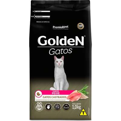 Ração Seca GoldeN Peixe para Gatos Castrados