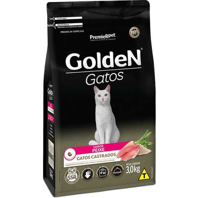 Ração Seca GoldeN Peixe para Gatos Castrados