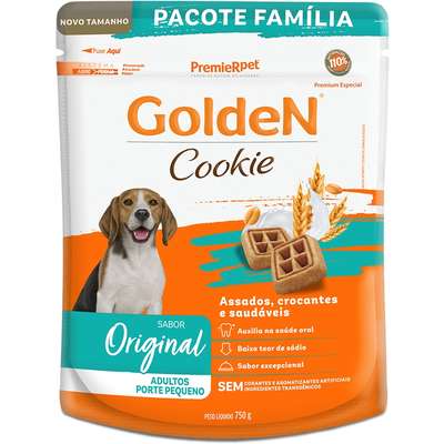 Biscoito GoldeN para Cães Adultos Porte Pequeno Sabor Original Cookie