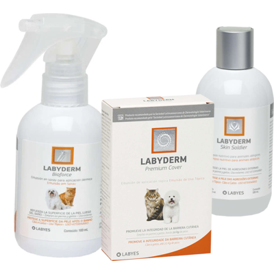 Kit Labyes Labyderm Emulsão Bioforce Spray, Emulsão Premium Cover ...