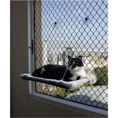 Cama de Janela Fábrica Pet Altezza Cinza para Gatos