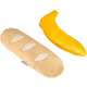 Brinquedo CatFood Big Baguete e Banana Pelúcia com Catnip para Gatos