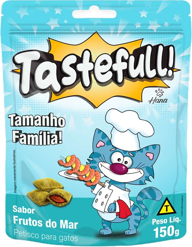 Petisco Hana Tastefull para Gatos Sabor Frutos do Mar - 150g