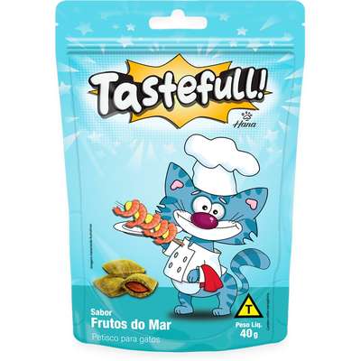 Petisco Hana Tastefull para Gatos Sabor Frutos do Mar
