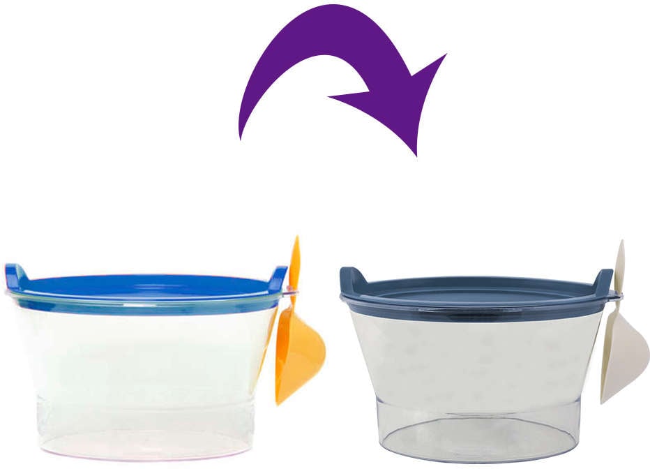 Porta Ração Família de Estimação Azul com Pá Dosadora - 1Kg