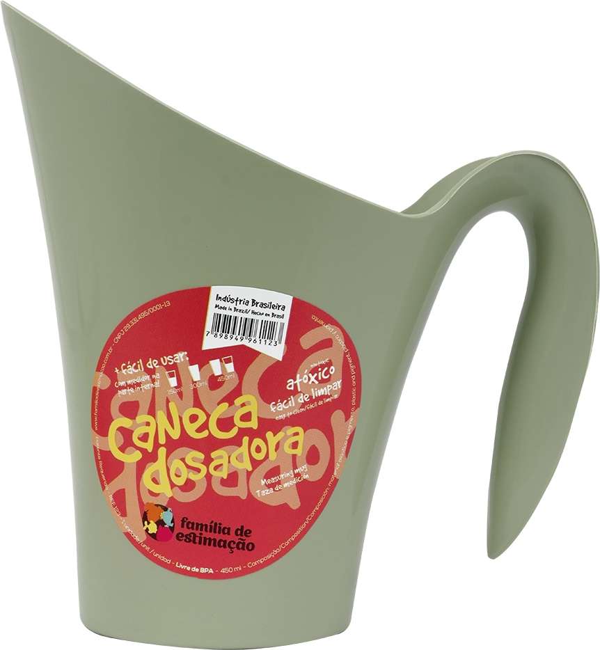Caneca Dosadora Família de Estimação Verde - 450 mL