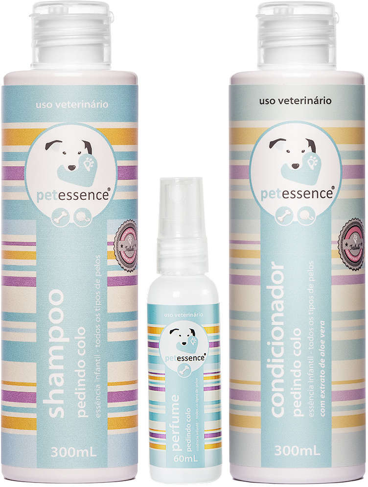 Kit Pet Essence Shampoo, Condicionador e Perfume Pedindo Colo - KIT