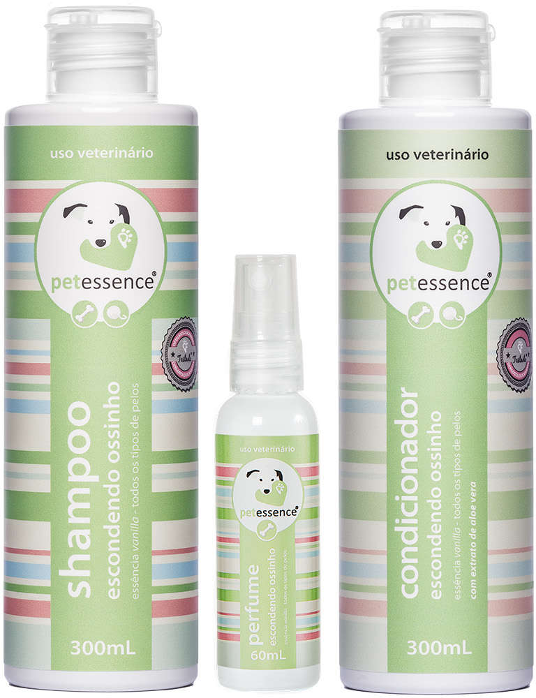 Kit Pet Essence Shampoo, Condicionador e Perfume Escondendo o Ossinho - KIT