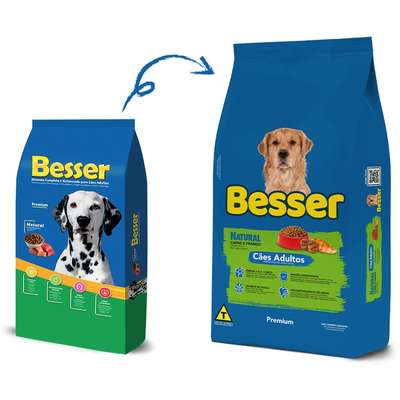 Ração Seca Besser Natural Premium para Cães Adultos