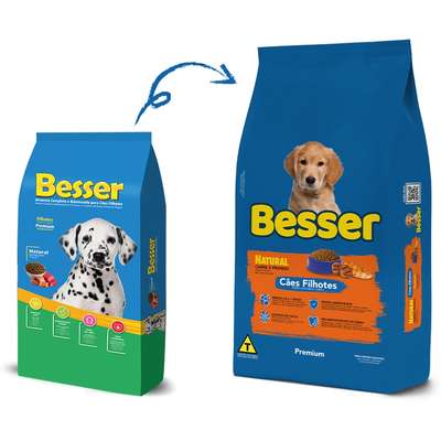 Ração Seca Besser Natural Premium para Cães Filhotes