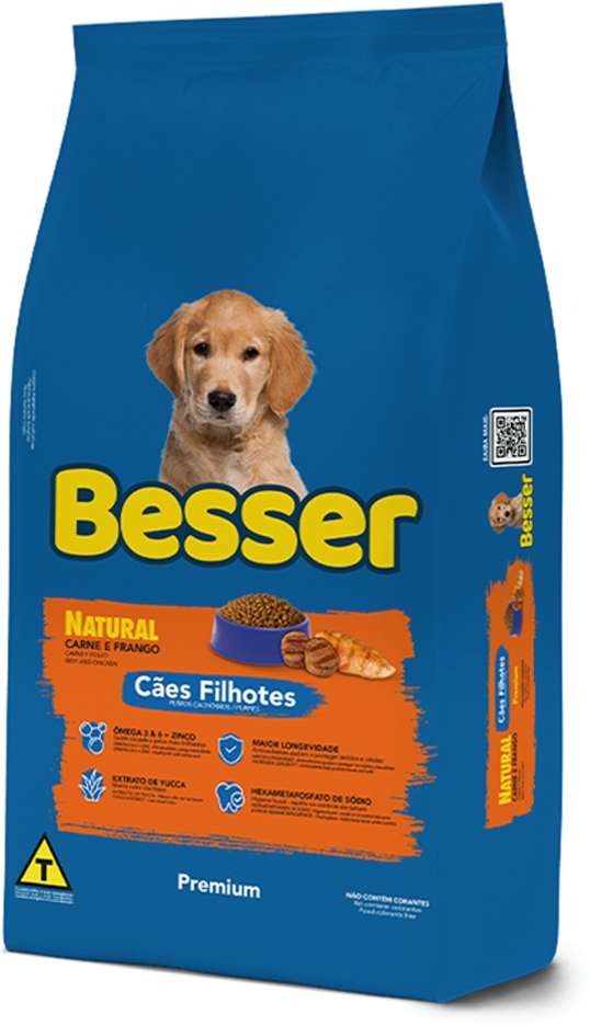 Ração Seca Besser Natural Premium para Cães Filhotes - 20Kg