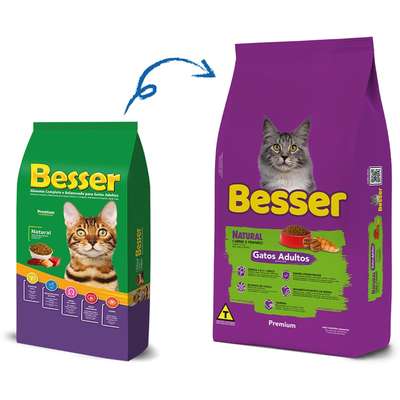 Ração Seca Besser Natural Premium para Gatos Adultos