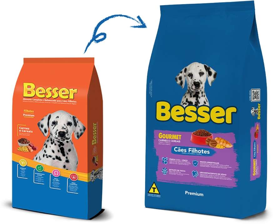 Ração Seca Besser Gourmet para Cães Filhotes - 20Kg