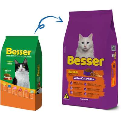 Ração Seca Besser Natural para Gatos Castrados