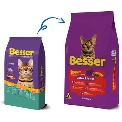 Ração Seca Besser Gourmet para Gatos Adultos