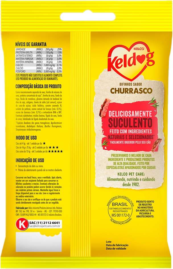 Bifinho Keldog para Cães Sabor Churrasco - 60 g