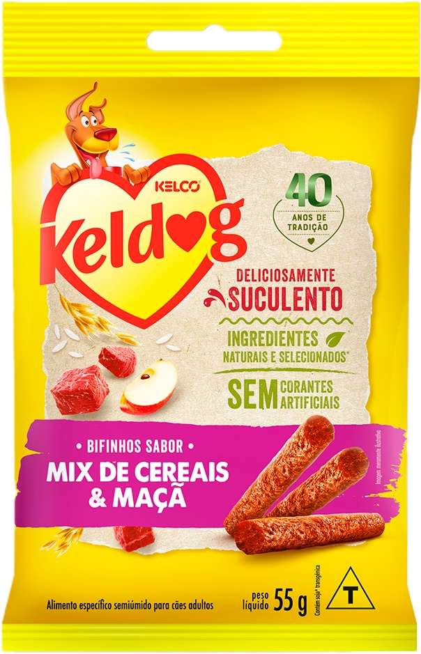 Bifinho Keldog para Cães Sabor Mix de Cereais e Maçã - 55 g