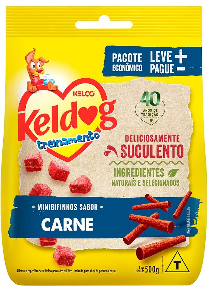 Bifinho Keldog Mini para Cães Sabor Carne - 500 g