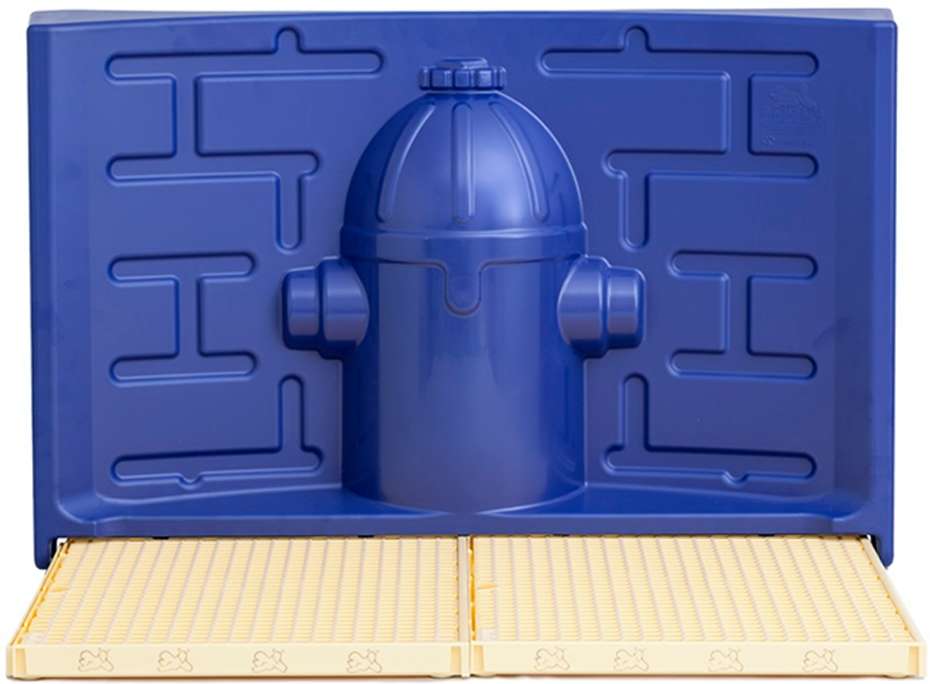 Kit Pipidollys Sanitário Luxo Creme com Acessório Azul para Cães Machos - Tam. Único