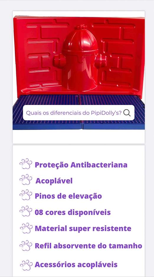 Kit Pipidollys Sanitário Luxo Creme com Acessório Azul para Cães Machos - Tam. Único