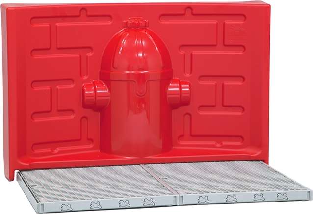 Kit Pipidollys Sanitário Luxo Cinza com Acessório Vermelho para Cães Machos - Tam. Único