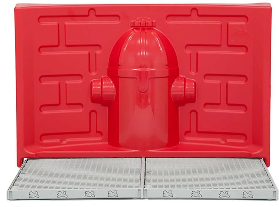 Kit Pipidollys Sanitário Luxo Cinza com Acessório Vermelho para Cães Machos - Tam. Único